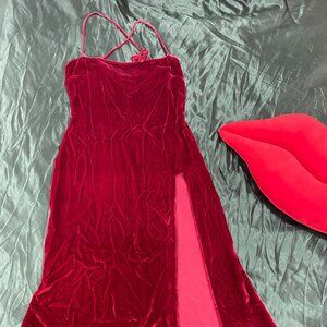 Altered The Reformation Velvet Dress